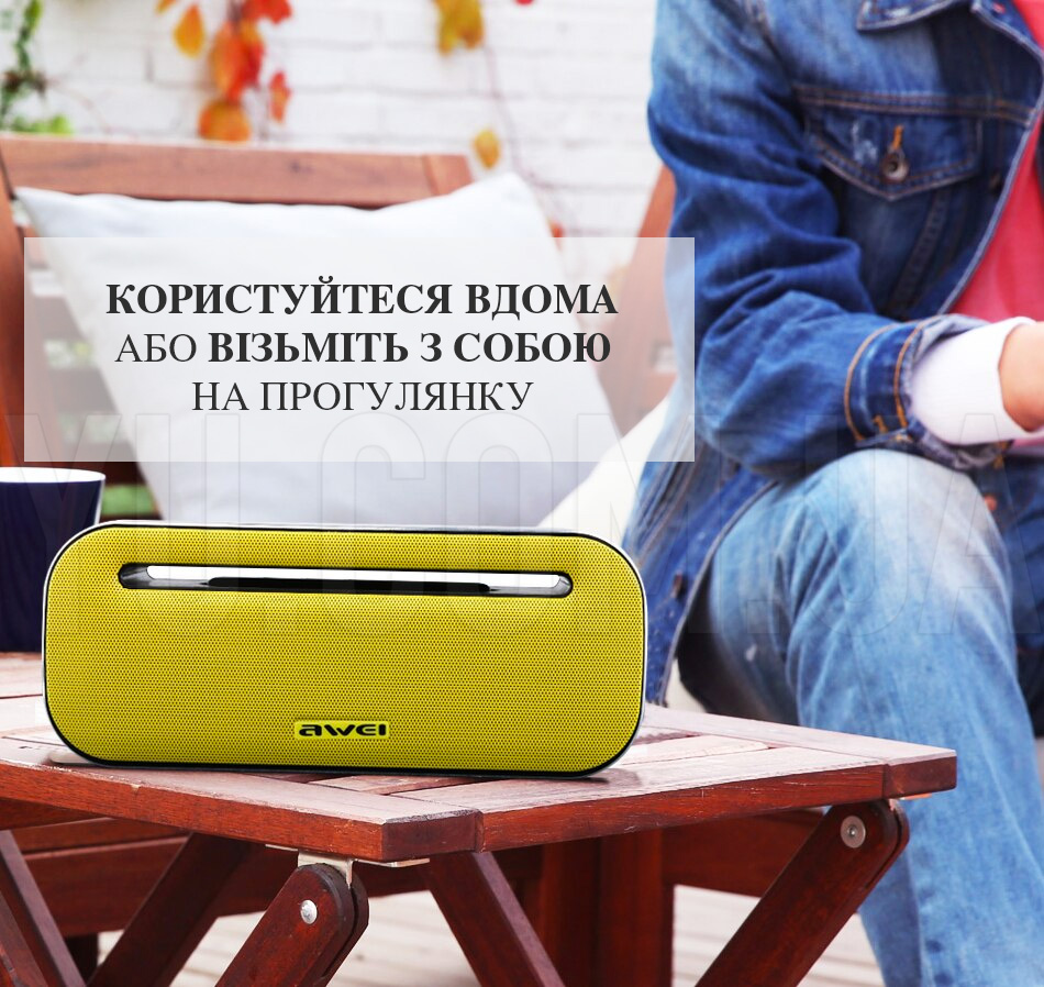 Портативна Bluetooth колонка Awei Y600 сенсорна FM+AUX+MicroSD 2600 mAh Портативна Bluetooth колонка Awei Y600 сенсорна FM+AUX+MicroSD 2600 mAh